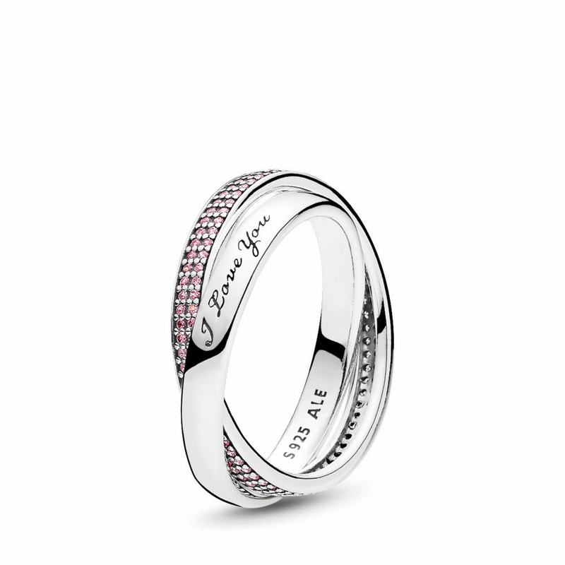 Pandora Sweet Promise Ring - Sterling Silver/Pink/Cubic Zirconia - Canada | FR7527XF